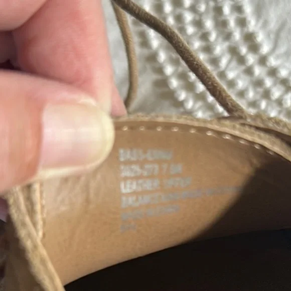 Bass Women's Tan Suede Lace-Up Loafers - Picture 7 of 7